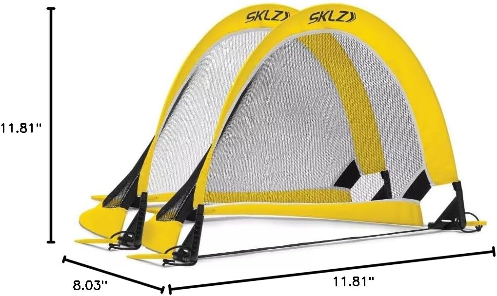 SKLZ Playmaker Portable Pop-Up Goal Set - Ideal for Training & Pickup Games | Includes 2 Goals