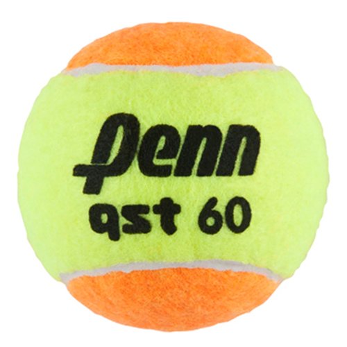 Penn QST 60 Tennis Balls - Youth Felt Orange Tennis Balls for Beginners, 12 Ball Polybag