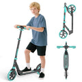 SIMATE Kick Scooter for Kids Teens & Adults, 3 Adjustable Heights, 8IN All Terrain Big Wheels, Dual Suspension, Foldable and Lightweight, Gifts for Girls Boys