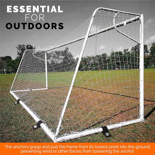 8 Pack Trampoline Anchors Heavy Duty Wind Stakes with Straps & Drill Bit - Ground Anchors for High Wind Stability