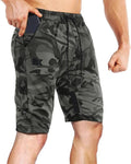 BROKIG Men's Gym Workout Shorts - Slim Athletic Running Shorts with Zipper Pockets | Breathable Mesh Design