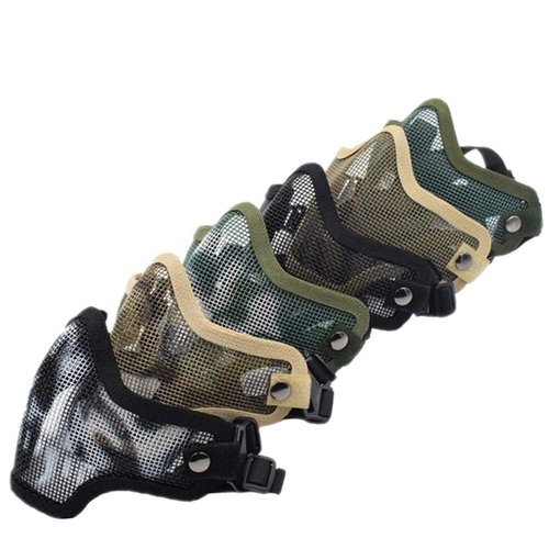 FQTANJU Half Mask Tactical Crusader 2G Airsoft Strike Steel (Camouflage)