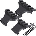 LONSEL 45° Picatinny Offset Rail Mount - Low Profile Aluminum Adapter for Flashlight & Laser Sight