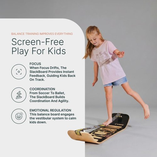 GIBBON SlackBoard | GiBoard Balance Board - Versatile Core Trainer for Kids & Adults - 1 & 2 Line Options