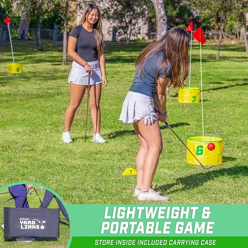 Yard Links Backyard Golf Game - 9 Hole Outdoor Chipping Course Set