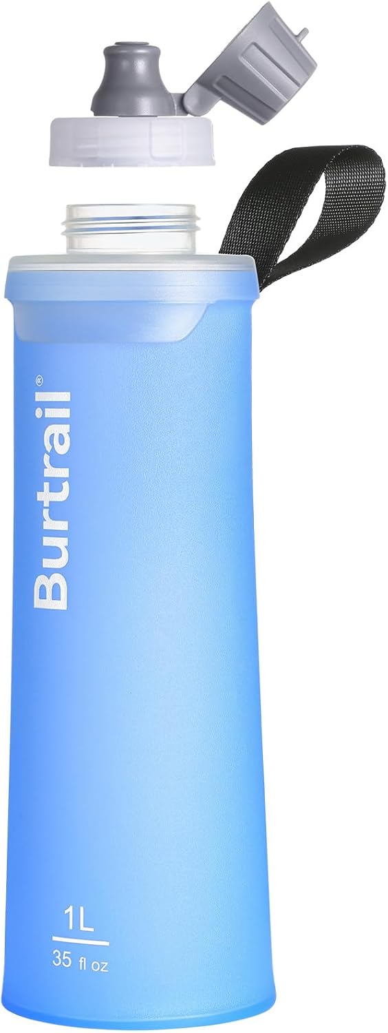 Ultralight Collapsible Water Bottle - 1.0L Leakproof Design | Compatible with 42mm BeFree Filter for Camping & Travel