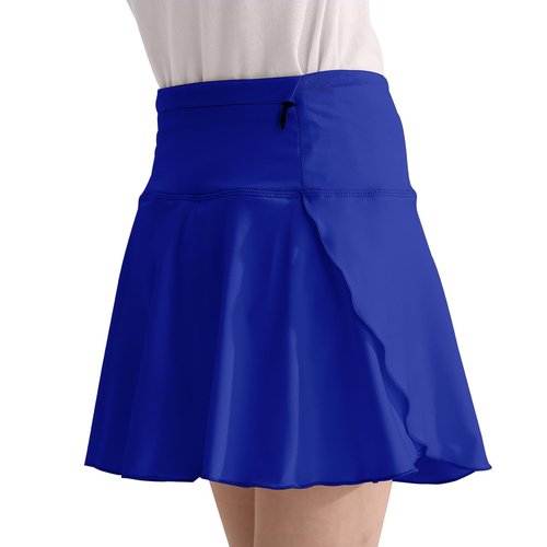 OEBLD Girls Athletic Skort High Waist Tennis Skirts with Shorts Butterfly Ruffle School Skirts with Pockets Royal Blue