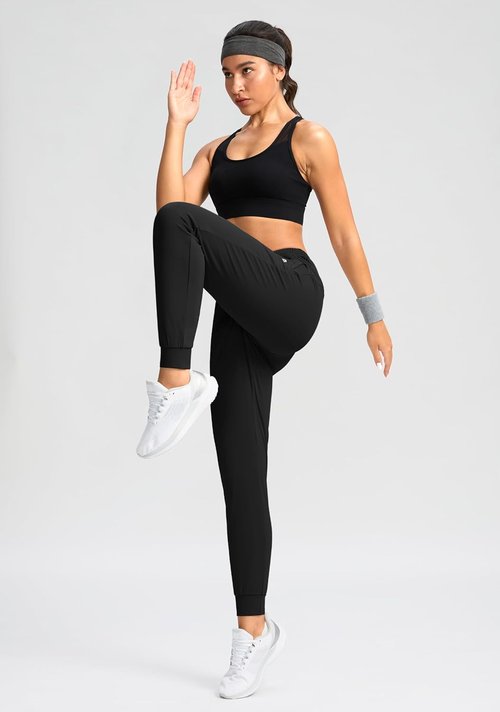 G Gradual Women's Joggers - Tapered Sweatpants with Zipper Pockets for Running & Lounge | Comfortable Fit