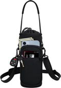 Skiennix Water Bottle Holder - Insulated Neoprene Carrier Bag with Phone Pocket | Fits 32/40 oz Bottles