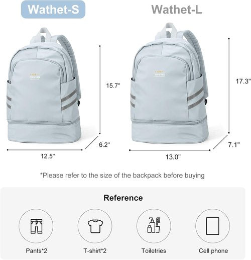 Coofay Gym Backpack for Women - Waterproof Sports Bag with Shoe Compartment | Lightweight Travel Design