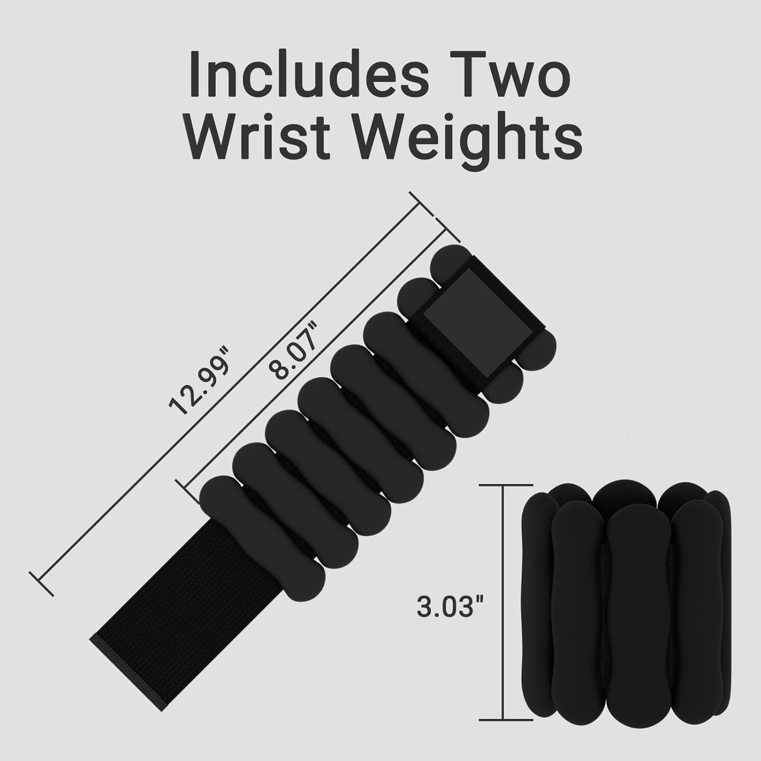 Skiennix Wrist Weights - 1lb & 2lb Adjustable Bangles for Strength Training, Yoga & Pilates