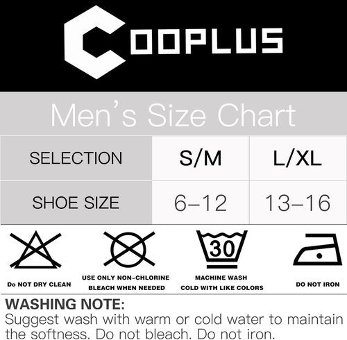 COOPLUS Men's Athletic Ankle Socks - Cushioned, Breathable, Low Cut with Arch Support | 6 Pairs