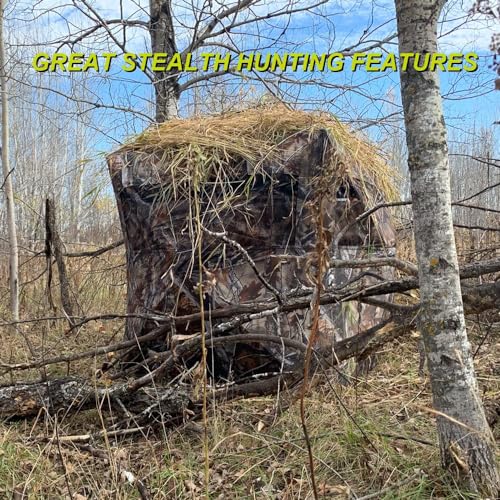 3 Person Hunting Blind - Portable Ground Blind with Silent Windows - Deer & Turkey Hunting Shelter - Variation of This Listing