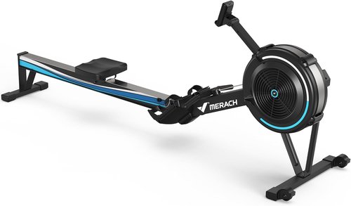 MERACH Rowing Machine - Adjustable Air Resistance for Home Use | Ergonomic Seat & Performance Monitor