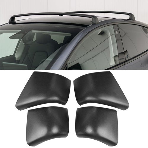 Jaronx Compatible with Tesla Model Y Roof Rack Cover Rail End Shell 2020-2023, 4PCS Roof Rack Luggage Cross Bar Covers for Tesla Model Y Replace 1518242-00-B 1518243-00-A 1518249-00-B 1518250-00-A