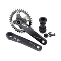 Andeshunk 32T Black Mountain Bike 170mm Crankset with 32T Aluminum Alloy MTB Bicycle Crank Narrow Wide CNC Round Chainring Bolts Fit for Road Bike Cycling Crank