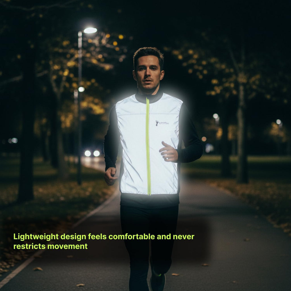 ReflecToes Reflective Safety Vest - Hi-Vis Running & Cycling Gilet for Night Visibility | Lightweight & Breathable