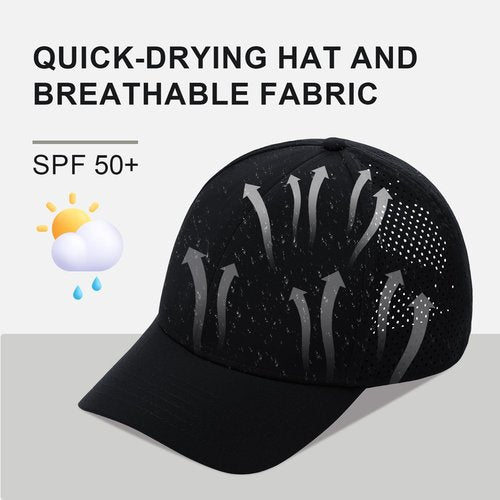 Oversize XXL Quick Dry Baseball Caps for Men, Mesh Snapback Hat for Big Head 23.6"-25.9", Unisex Outdoor Sport Hat