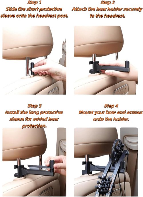 Bow Hanger for Truck & Car - Secure Archery Bow Holder Hook for Vehicle Back Seat