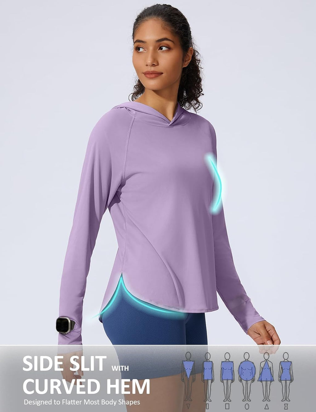Skiennix Women's UPF 50+ Sun Shirt - Lightweight Long Sleeve Hoodie for UV Protection | Perfect for Hiking & Fishing