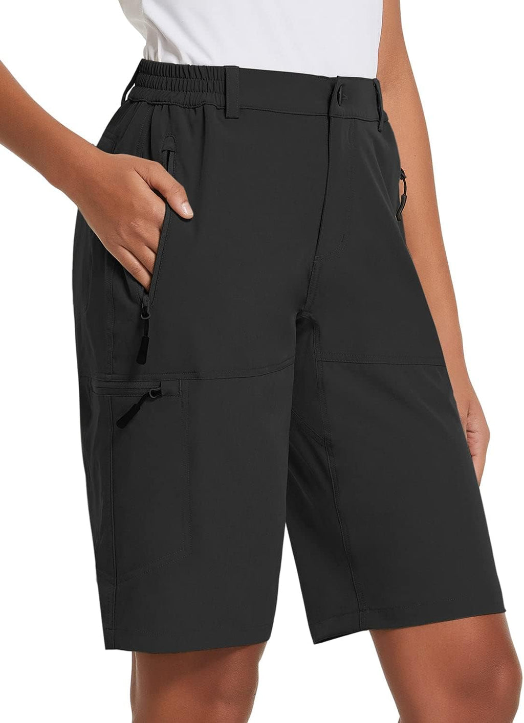 Baleaf Women's Quick-Dry Hiking Bermuda Shorts - Lightweight, UPF 50+ with Pockets for Summer Adventures