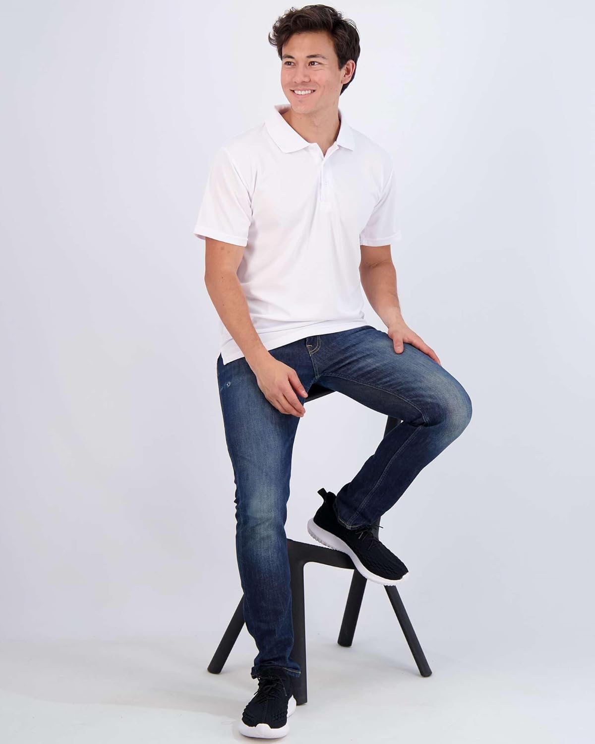 Real Essentials Men's Short Sleeve Golf Polo - Moisture-Wicking Casual Workout Shirt | Big & Tall