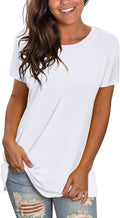 Saloogoe Women's Loose Fit T-Shirts - Short Sleeve Casual Summer Yoga Tops | Comfortable Tunic Style