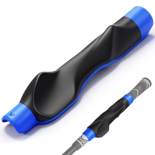 honharo Golf Grip Trainer – Right-Hand Swing Trainer & Practice Grip Corrector for Proper Hand Position, Muscle Memory & Consistent Swings – Non-Slip, Easy Install, Fits Most Clubs – Great Golf Gift for Men & Dads