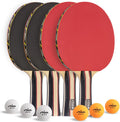 STIGA Performance Table Tennis Set | USATT Approved Rackets & 3-Star Balls - 5-Ply Blade & Flared Handle