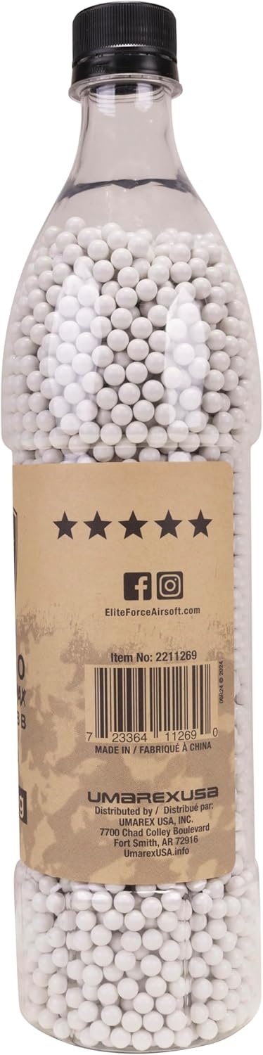 Umarex Elite Force Biodegradable 6mm Airsoft BBs - Premium .32 Gram, 5000 Count for Milsim Max