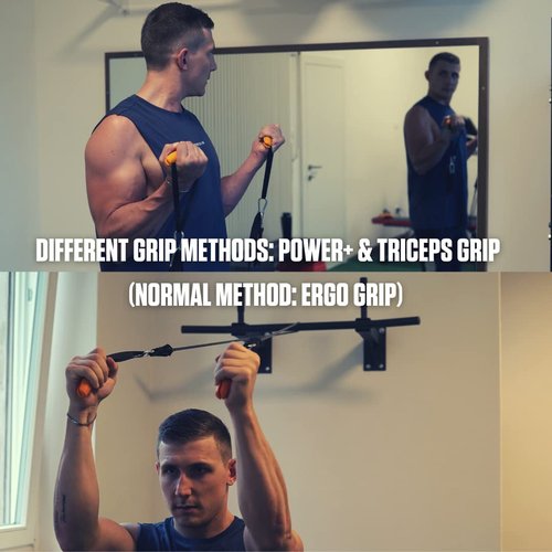 Original Pull Up Grips & A90 Resistance Bands Workout Bundle - Ultimate Gym & Home Fitness Equipment for Strength Training & Muscle Building