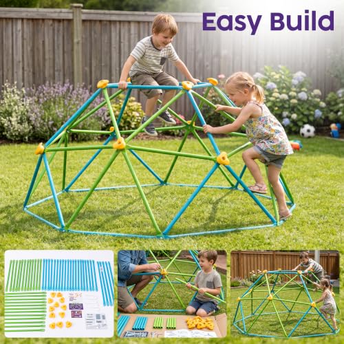 Hurtle 6ft Climbing Dome for Kids Outdoor Jungle Gym & Monkey Bars
