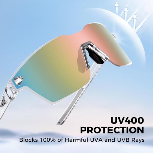KastKing Tarkio Polarized Fishing Sunglasses - Large Rimless Design with UV400 Protection