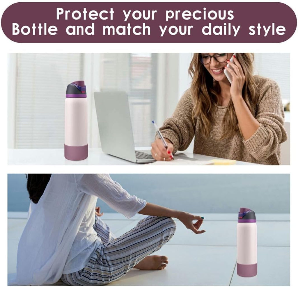Owala Silicone Water Bottle Boot - Protective Anti-Scratch Sleeve Cover for 24oz, 32oz, 40oz Bottles | Mauve
