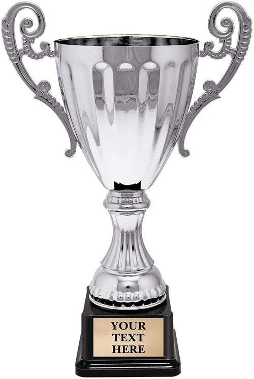 Crown Awards Silver Cup Trophy - 11.75" Accolade Metal Award for Celebrating Achievements