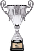 Crown Awards Silver Cup Trophy - Custom Engraved Accolade Award | Shiny Finish, Prime Quality