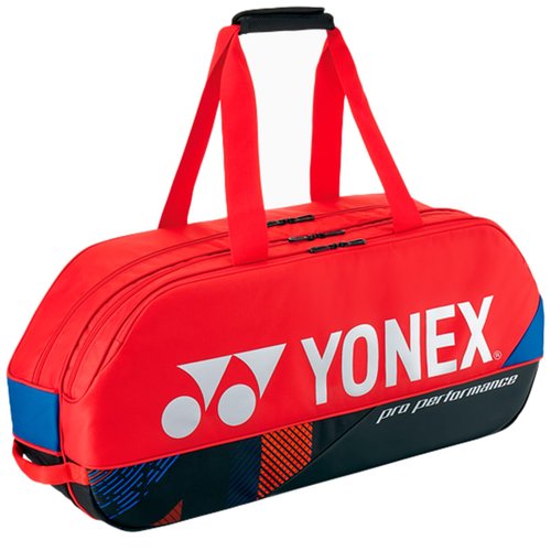 YONEX Pro Tournament Bag | Durable Lightweight Functional Breathable Multi-Compartment Tennis & Badminton Bag for Sport Gear, Scarlet