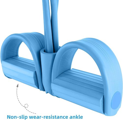 Multi-Function Tension Rope | 4 Tube Resistance Bands with Handles - Home Gym Sit Up Trainer for Men & Women