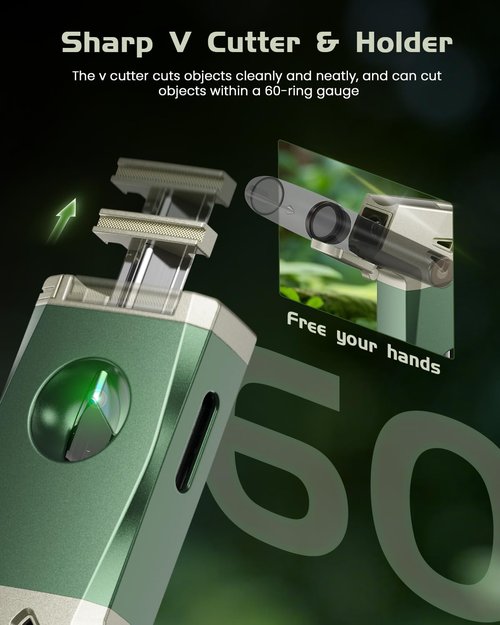 4-in-1 Torch Lighter with Holder, Cutter, Draw Enhancer Tool, Adjustable Windproof Jet Flame, Butane Refillable Torch Lighter, Multifunctional Lighter Accessories, Travel Lighter Gifts for Men