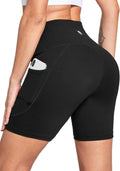 Baleaf Women's High Waisted Biker Shorts - 6"/8" with Pockets for Gym, Yoga & Running