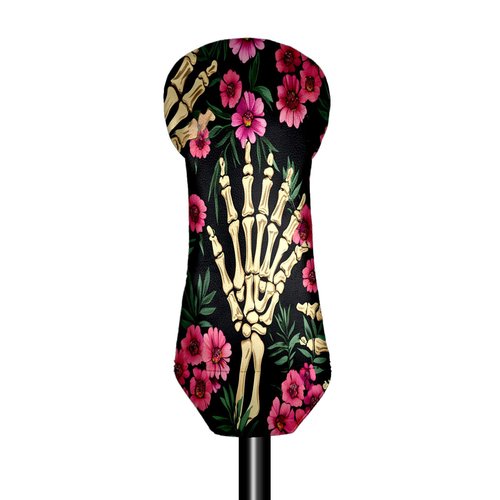 Funny Hand Black Golf Head Covers for Driver, Fairway, Hybrid & 3 Wood Premium PU Leather with Soft Velvet Lining Waterproof & Scratch-Resistant Unique Golf Gift for Men & Women