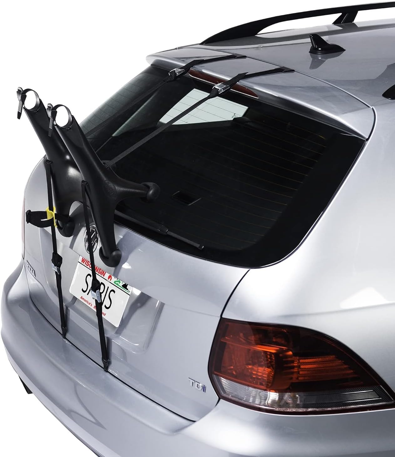 Saris Solo Bike Rack - Lightweight Trunk Mount 1-Bike Carrier for Cars & SUVs - Tool-Free & Compact