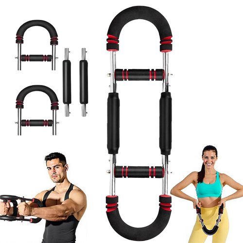 Twister Arm Trainer,Adjustable 6 Resistance Levels (45-130 lbs) Chest , Portable Chest & Arm Workout Equipment with High-Tensile Steel Spring for Forearm, Triceps, Power Twist Training