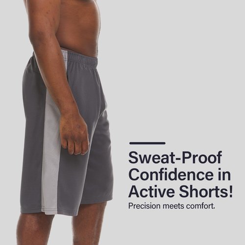 Essential Elements Men's Athletic Shorts - Quick-Dry Moisture-Wicking Workout Shorts | 4-Pack with Pockets