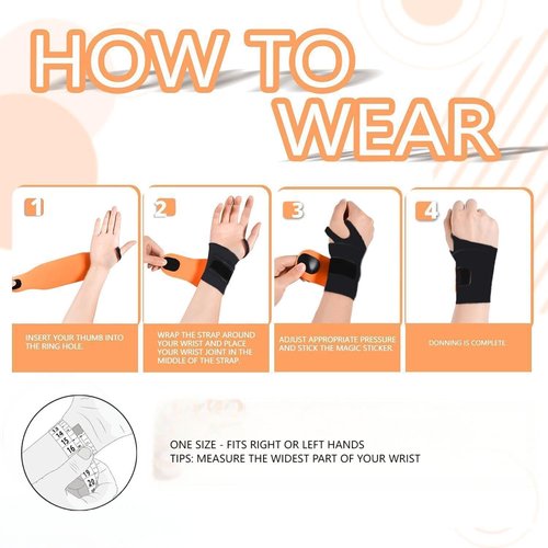 2 Pack Wrist Brace by [Brand Name] - Ultra Thin Elastic Support for Carpal Tunnel Relief | Fits Small & Medium Hands