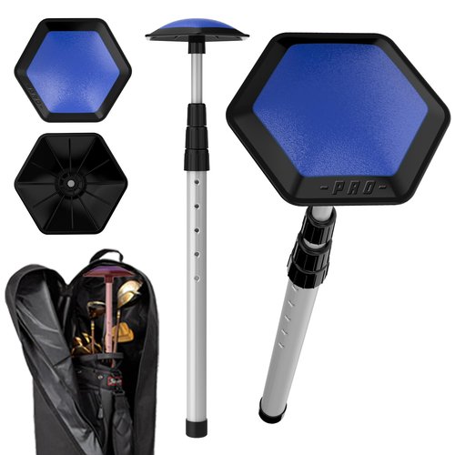 Mevfiya Golf Travel Bag Support Pole,Aluminium Golf Travel Bag Pole 52In to Protect Golf Clubs from Impacts,Retractable Shaft Fit Golf Bag (Blue)