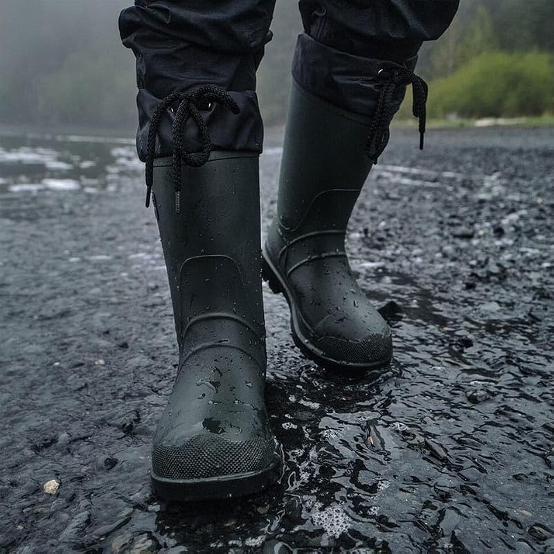 Kamik Forester Men’s Insulated Waterproof Rubber Snow Boots Khaki/Black 11