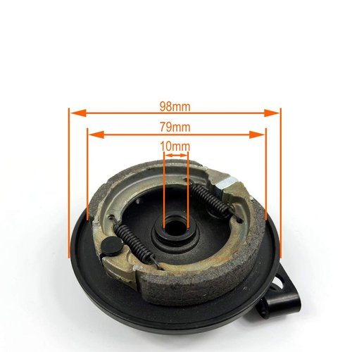 L-faster 8 Inch Wheel with Drum Brake 8" Pneumatic Wheel with Expansion Brake Scooter Brake Aluminium Wheel 200x50 (Wheel+axis)