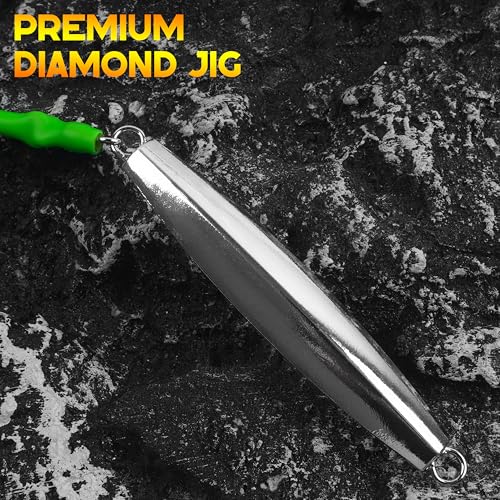 Saltwater Diamond Jig Fishing Lure 3pcs 3oz - Striped Bass & Deep Sea Tackle