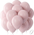 Bezente Dusty Pink Balloons - 100 Pack 12-Inch Round Latex Balloons for Graduation & Bachelorette Parties